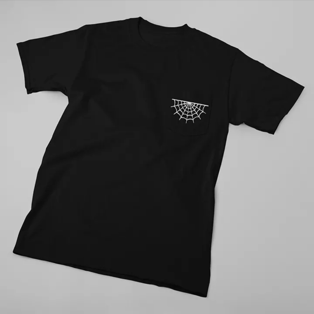 🎃 Halloween Spiderweb Pocket Tee